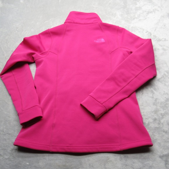 North Face Jacket Women Small Pink Softshell Pockets FullZip Hiking Apex Bionic2 - Picture 3 of 14